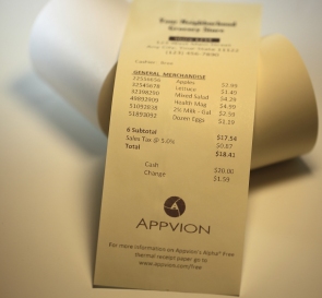 Appvion thermal POS paper