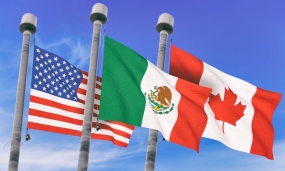 US Mexico Canada flags