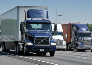 trucks hauling freight