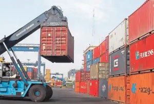 Containers at Indian port
