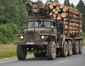 Russian logging truck