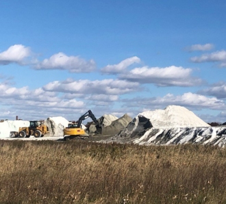 Domtar Nekoosa mill - piles of lime