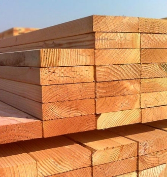 lumber stacked