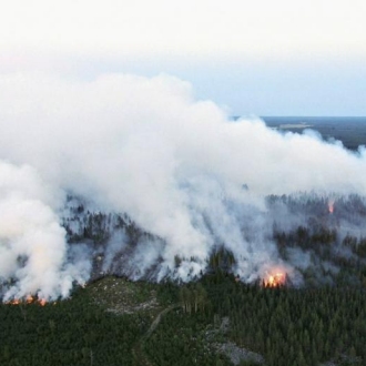 Forest fire in Finland