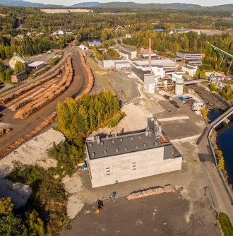 Viken Skog industrial site in Hønefoss, Norway