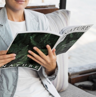 reading magazine